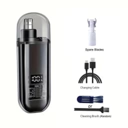 2 In 1 Electric Portable Ear And Nose Hair Trimmer Clipper 2024 Professional Painless Portable Eyebrow For Men