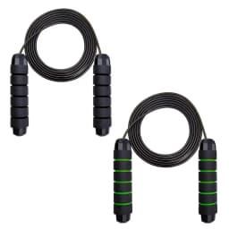 With Ball Bearings Adjustable Tangle-Free Speed Wire Jump Rope Workout with Foam Handles for Fitness Home Workouts and Slim Body