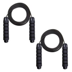 With Ball Bearings Adjustable Tangle-Free Speed Wire Jump Rope Workout with Foam Handles for Fitness Home Workouts and Slim Body