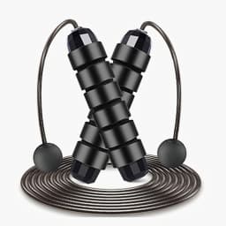 With Ball Bearings Adjustable Tangle-Free Speed Wire Jump Rope Workout with Foam Handles for Fitness Home Workouts and Slim Body