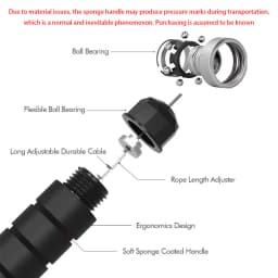 With Ball Bearings Adjustable Tangle-Free Speed Wire Jump Rope Workout with Foam Handles for Fitness Home Workouts and Slim Body