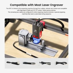 AlgoLaser Laser Engraver Accessories 3-in-1 Kit for Diode Engraving Machines Jaw Chuck for Glass, Cylindrical Objects, Ring, Cup