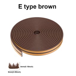 5m/10m Door Seal Strip Diep Self-adhesive Draft Stopper Tape Window Weather Stripping Insulation Noise Rubber Sealing Strip