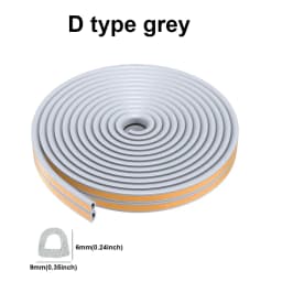 5m/10m Door Seal Strip Diep Self-adhesive Draft Stopper Tape Window Weather Stripping Insulation Noise Rubber Sealing Strip