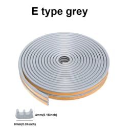 5m/10m Door Seal Strip Diep Self-adhesive Draft Stopper Tape Window Weather Stripping Insulation Noise Rubber Sealing Strip