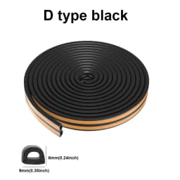 5m/10m Door Seal Strip Diep Self-adhesive Draft Stopper Tape Window Weather Stripping Insulation Noise Rubber Sealing Strip