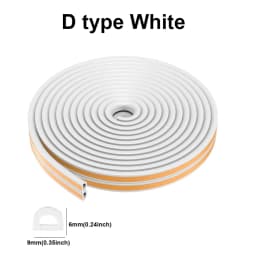 5m/10m Door Seal Strip Diep Self-adhesive Draft Stopper Tape Window Weather Stripping Insulation Noise Rubber Sealing Strip