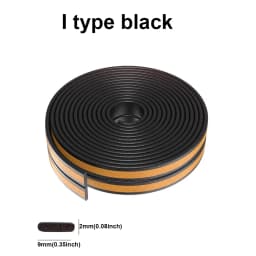 5m/10m Door Seal Strip Diep Self-adhesive Draft Stopper Tape Window Weather Stripping Insulation Noise Rubber Sealing Strip