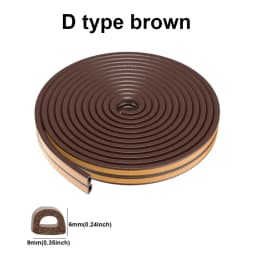 5m/10m Door Seal Strip Diep Self-adhesive Draft Stopper Tape Window Weather Stripping Insulation Noise Rubber Sealing Strip