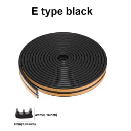 5m/10m Door Seal Strip Diep Self-adhesive Draft Stopper Tape Window Weather Stripping Insulation Noise Rubber Sealing Strip