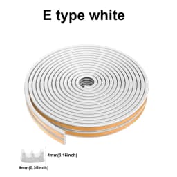 5m/10m Door Seal Strip Diep Self-adhesive Draft Stopper Tape Window Weather Stripping Insulation Noise Rubber Sealing Strip