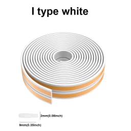 5m/10m Door Seal Strip Diep Self-adhesive Draft Stopper Tape Window Weather Stripping Insulation Noise Rubber Sealing Strip