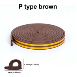 5m/10m Door Seal Strip Diep Self-adhesive Draft Stopper Tape Window Weather Stripping Insulation Noise Rubber Sealing Strip