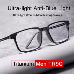 New Pure Titanium Reading Glasses Men Women TR90 Anti-Blue Ray Full frame Computer Spectacles Diopter +1.0 +4.0