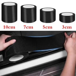 1/2pcs Nano Carbon Fiber Car Sticker Paste Protector Strip DIY Automotive Protective Film Car By Sill Side Anti Scratch Tape