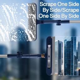 2in1 Highrise Glass Brush Window with Squeegee and Mini Brush Rotatable Glass Wiper Home Cleaning Tool for Glass,Walls and Floor