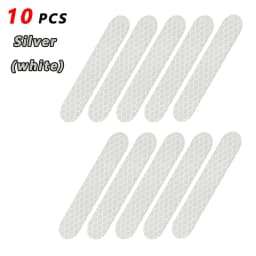80-10PCS Helmet Safety Warning Reflective Stickers Strip Waterproof High Visibility Reflector Tape For Night Riding Walking Car