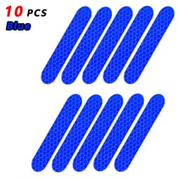 80-10PCS Helmet Safety Warning Reflective Stickers Strip Waterproof High Visibility Reflector Tape For Night Riding Walking Car