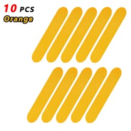 80-10PCS Helmet Safety Warning Reflective Stickers Strip Waterproof High Visibility Reflector Tape For Night Riding Walking Car