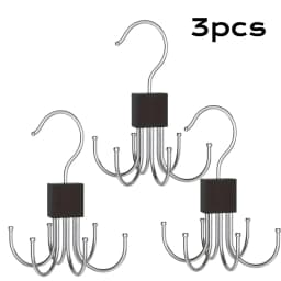 1/5pcs 360° Rotating Storage Hanger Hook Multi-Claw Bag Metal Belts Rack Wooden Organizer For Bras Ties Household Closet Acces