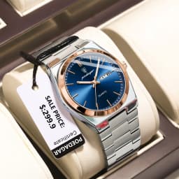 POEDAGAR Luxury Men's Watches Waterproof Luminous Date Week Men Watch Stainless Steel Casual Fashion Quartz Man Wristwatch Reloj