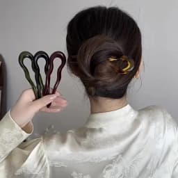 U-Shaped Hair Fork Fashion Tortoiseshell Acetate Acrylic Hairpin Geometric Headwear Hair Sticks Women Girls Hair Accessories