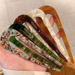 U-Shaped Hair Fork Fashion Tortoiseshell Acetate Acrylic Hairpin Geometric Headwear Hair Sticks Women Girls Hair Accessories