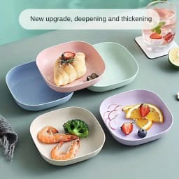 10pcs Set Reusable Fruit & Dessert Plates - Washable, Multifunctional Snack Dishes with Built-In Base for Bones & Candy - Versat