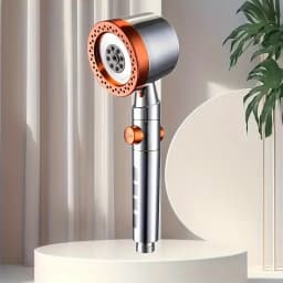 New High Pressure Water Saving Filter Shower Head 5 Modes Handheld Shower Head One Button Stop Bathroom Accessories Set