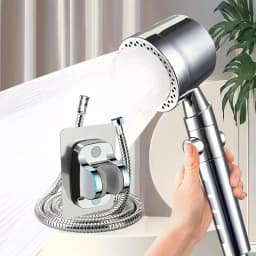 New High Pressure Water Saving Filter Shower Head 5 Modes Handheld Shower Head One Button Stop Bathroom Accessories Set