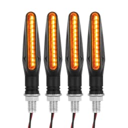 Moto Led Flowing Water Blinker Bendable Flashing Signals Lamp Universal Motorcycle Turn Signal Light Built Relay 12V Flasher