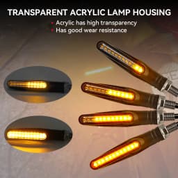 Moto Led Flowing Water Blinker Bendable Flashing Signals Lamp Universal Motorcycle Turn Signal Light Built Relay 12V Flasher