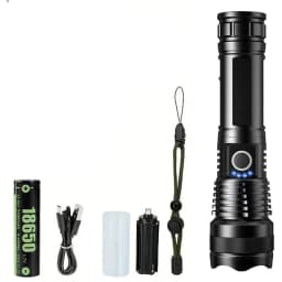 Rechargeable Flashlights High Power LED Tactical Flashlight Super Bright Handheld Hunting Torch Light for Emergency Hiking