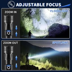 Rechargeable Flashlights High Power LED Tactical Flashlight Super Bright Handheld Hunting Torch Light for Emergency Hiking