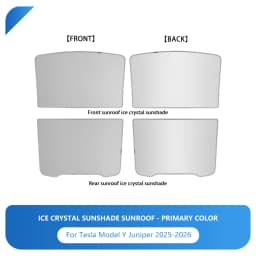 Heenvn For Tesla Model 3Y Model 3 Highland Model Y Juniper 2025 2026 Ice Cloth Buckle Glass Roof Sunshade Car Front Rear Sunroof
