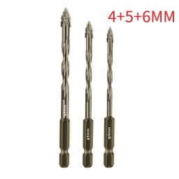 High-Four-Edged Serrated Eccentric Drill for Dry Drilling of Ceramic Tiles, Glass, Marble, Concrete, Stainless Steel Drill Bits