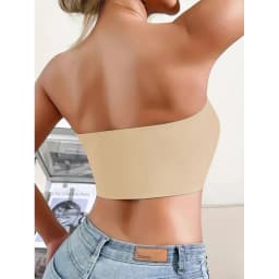 Women's Strapless No Padding Seamless Front Button Bra Comfortable Smooth Underwear