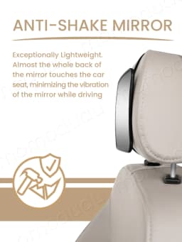 1 Pc Crash Tested And Certified Shatterproof Baby Car Mirror For Rear Facing Infant With Wide Larger Crystal Clear View