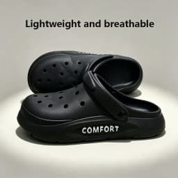 Women's Men's Slippers Summer Anti-Slip Couple Hollow Covered Toe Indoor Outdoor Casual Thick Bottom Sandals for Home Adults