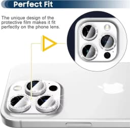 Glitter Diamond Rhinestone Camera Lens Protector for iPhone 17 18 Pro Max 16 16Pro 15 14 Plus 13 12 Mini 11 Air 17Pro 18Pro Max