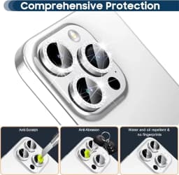 Glitter Diamond Rhinestone Camera Lens Protector for iPhone 17 18 Pro Max 16 16Pro 15 14 Plus 13 12 Mini 11 Air 17Pro 18Pro Max