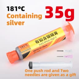 Lead-containing and 181-degree Silver-bearing Solder Paste for Syringe Soldering Applied in SMT (Surface Mount Technology) Chip