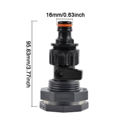 Rain Barrel Overflow Kit, 3/4 Inch Rain Barrel Valve, Barbed Fittings Connectors Tee Elbow Water Pipe Fittings