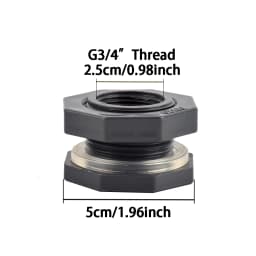 Rain Barrel Overflow Kit, 3/4 Inch Rain Barrel Valve, Barbed Fittings Connectors Tee Elbow Water Pipe Fittings