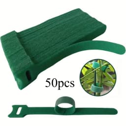 50/100pcs Reusable Adjustable Non-Slip Nylon Plant Ties with Hook and Loop Fasteners, Ideal for Gardening Applications