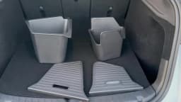 For Tesla Model Y Juniper Trunk Organizer Side Storage Box Boot Organizer Flocked TPE Mat Anti-dirty 2025 Car Travel Accessories