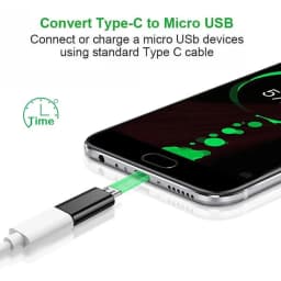 Mini Type C To Micro USB Android Charging Adapter Converter for Samsung Xiaomi Huawei Usbc To Microusb V8 Sync Charger Jack