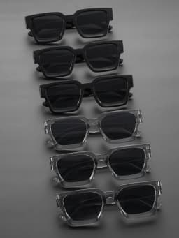 1/2 PC S Classic Fashion Square Plastic Frame Women Sunglasses For Men Daily Life Shades Eyewear Accessories.