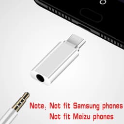Type C Male to 3.5mm Jack Female Adapter For Xiaomi Redmi Huawei Honor POCO for Cell Phone USB-C 3.5mm Wired Earphones Converter