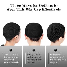 G&T Wig Black Mesh Wig Cap Net, Closed End Hair Mesh Net, Liner Weaving Caps for Women, Men, Kids, Wig Caps